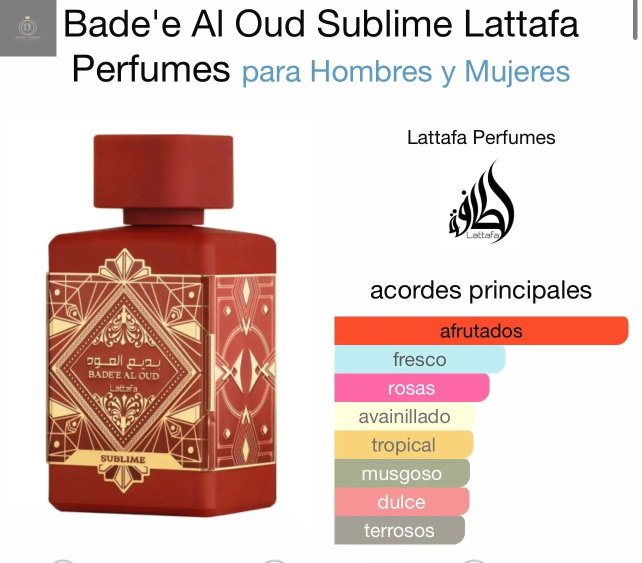 Badee Al Oud Sublime LATTAFA Perfumes - Dubai Esencias